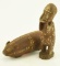 Lot #189 - (2) Tribal Carvings one man and one pig