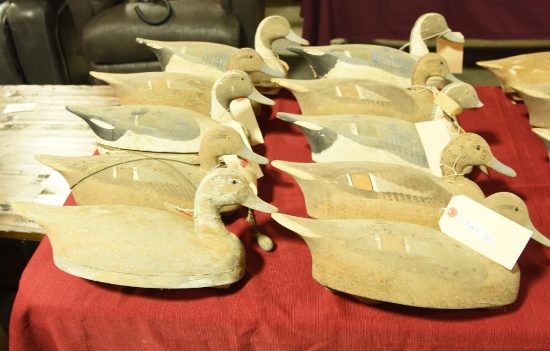 Lot #22 - (5) Pairs of Wildfowler Decoy Co. Pintails, vintage working models with lots of gunning