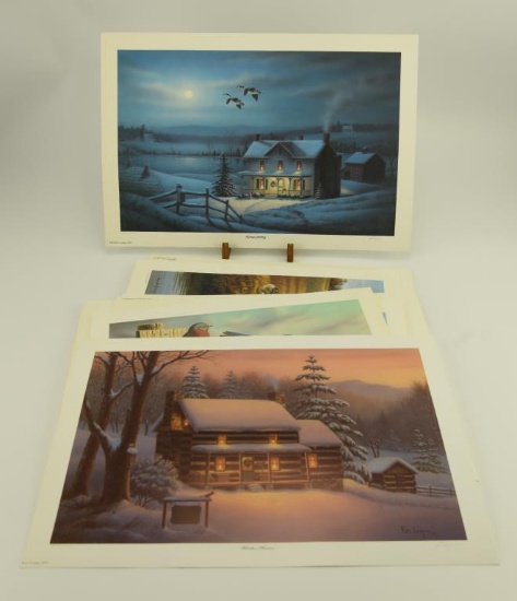 Lot #6 - Approximately (33) unframed prints by Ronald Louque depicting labs, Waterfowl, Birds,