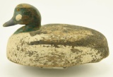Lot #112 - New England Region Goldeneye drake decoy with loss of paint and gunning wear 13”