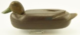 Lot #116 - Black Duck Decoy with carved raised wing feathers