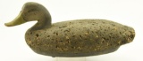 Lot #123 - Cork body black duck decoy with Upper Bay carved head