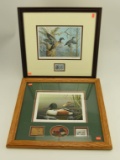 Lot #19 - (2) framed prints: 2012 Ducks Unlimited shoveler print 183/1250 (17” x 18”),  1983