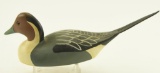 Lot #196 - J. Rinker ¼ size carved Pintail drake signed on underside