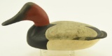 Lot #202 - 1/3 size carved Canvasback drake decoy unsigned