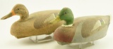 Lot #222 - Pair of Wildfowler Decoy Co. Mallards hen and drake with gunning wear as is