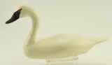 Lot #238 - Bryan Bodt Churchville, MD 1/3 size carved Swan Decoy signed and dated 1983
