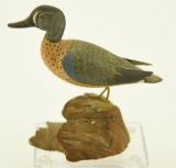 Lot #288 - Gerald Robertson Blue Hill, ME miniature carved standing full body Blue Wing Teal on
