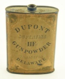 Lot #292 - Vintage Dupont Superfine HF Gunpowder Wilmington, DE black powder tin