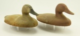 Lot #314 - Pair of Canvasback cast iron sink box decoys hen and drake McKinney form Elkton, MD