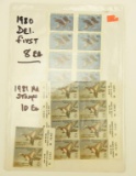 Lot #44 - (8) 1981 Delaware First of State Stamp (mint), (10) 1981 Maryland Duck Stamp Prints