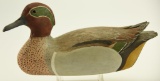 Lot #53 - E.T. Calvert, Green Wing Teal Drake decoy signed and dated 1979 on underside