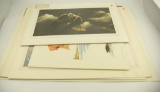 Lot #84 - Large Qty of unframed prints: (2) 