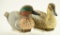 Lot #386 - Pair of William Veasey, Delaware carved full size Green -Wing teal decoys hen and