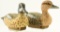 Lot #388 - Pair of William Veasey, Delaware carved full size Blue -Wing teal decoys hen and