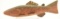 Lot #441 - F.H. Jennings, New Jersey carved Brook Trout Fish decoy branded FHJ on underside 8 ½
