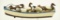 Lot #442 - Hand crafted wooden boat named St. Michaels full of (10) miniature carved Canvasback