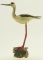 Lot #446 - Decorative Black Necked Stilt on wooden base by A. Todd (damage tail feathers) signed