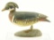 Lot #448 - Miniature carved full body standing Wood Duck Drake unsigned 3” A106 CPH068