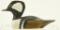 Lot #457 - J. Keene miniature carved Hooded Merganser drake decoy signed on underside 2” A103