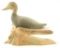 Lot #462 - Gerald Robertson, Blue Hill, Maine , miniature carved full body Standing Black duck