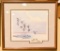 Lot #483 - “Freeze up on the Prong” framed print S/N Lem Ward 1964 with remarque 20” x 17”
