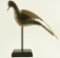 Lot #520 - Standing Folk Art Style full body flying Pigeon with metal wings signed Elmore on