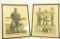 Lot #557 - Pair of Comical Framed Black and White “Sons of Bitches” photos 16” x 21” each