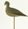 Lot #570 - Flat carved Silhouette shorebird decoy unsigned missing bill 8” A51.142