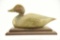 Lot #578 - Crowell Style vintage New England Redhead drake decoy on wooden stand loss of paint