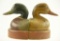 Lot #598 - Pair of Wildfowler Decoy Factory Mallard Bookends circa 1940 6 ½” each