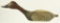 Lot #612 - Large carved Swimming model Canvas back drake decoy unsigned 26” long (split in back)