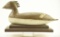 Lot #640 - Early Barnegat Bay model Merganser Hen decoy on stand damaged bill and tail with