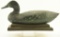 Lot #646 - Early model Black Duck on wooden base used at the Currituck Hunting Club 16” with