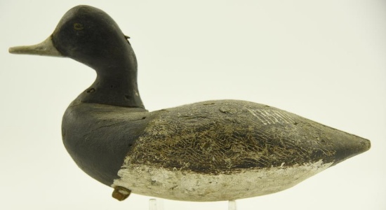 Lot #347 - Albert Bell Eastern Shore model blue bill drake decoy in old working repaint