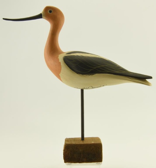 Lot #361 - Forest Jennings 1993 Avocet Decoy branded on underside excellent paint and condition