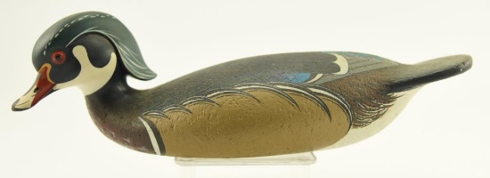 Lot #364 - Ned Mayne, New Castle, DE Cork body Wood Duck Drake signed and dated 1987