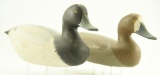Lot #343 - Pair of Hurley Conklin, Manahawkin , NJ Bluebills drake and hen both signed on under