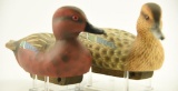 Lot #384 - Pair of William Veasey, Elkton, MD carved full size Cinnamon teal decoys hen and