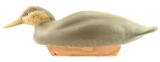 Lot #395 - 1991 William J. Butterfield Cork body black duck decoy  in swimming pose 17 ¾” signed
