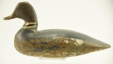Lot #397 - Ira Hudson Chincoteague Island, VA vintage Goldeneye Hen Decoy in original paint
