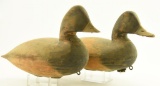 Lot #403 - Pair of Early Eastern Shore of Virginia Redhead decoys complete loss of paint and