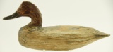 Lot #412 - Doug Jester, Chincoteague, VA Redhead drake decoy circa 1928. Graceful form for the