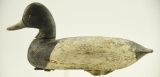 Lot #417 - Ira Hudson, Chincoteague, VA Bluebill drake decoy, old working repaint with gunning
