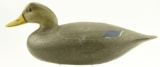 Lot #420 - Super Rare Ira Hudson Black duck in old working scratch paint branded I. Hancock on