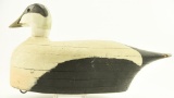 Lot #422 - Large Primitive Nova Scotia Model Eider Drake decoy. 7pc layered and pegged body with
