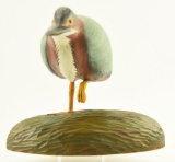Lot #431 - 1999 Full body half size carved Green Heron on Habitat base by Anthony Hillman 11 ½”