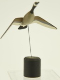 Lot #432 - Paul Nock Salisbury, MD miniature flying Canada Goose signed on underside 5 ½”A146