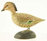 Lot #435 - Miniature full body carved standing ood Duck Hen unsigned 3” A106 CPH068