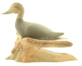 Lot #462 - Gerald Robertson, Blue Hill, Maine , miniature carved full body Standing Black duck
